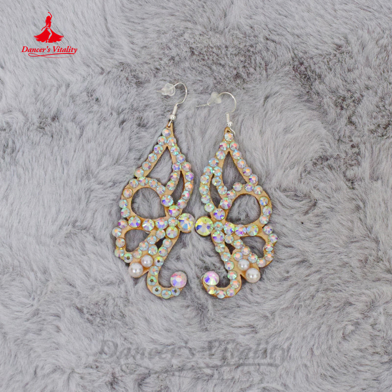 BellyDance Earrings ModernDance Earrings Customization Senior AB Stones Accessory Belly Dance Competition Accessory