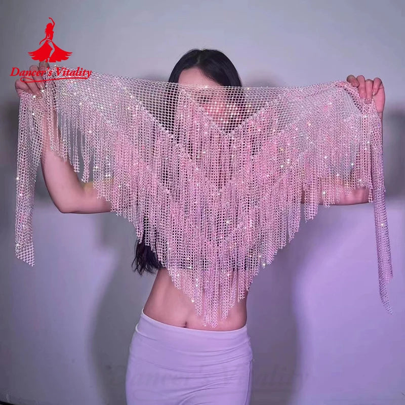 Belly Dance Performance Belt Women Elegant Triangle Scarf Tassel Buttocks Waist Chain Adult Children Belly Dancing Hip Scarves
