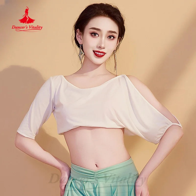 BellyDance Practice Suit Women's Customized Short Sleeved Top+Irregular Short Skirt 2pcs Oriental Dance Performance Clothing