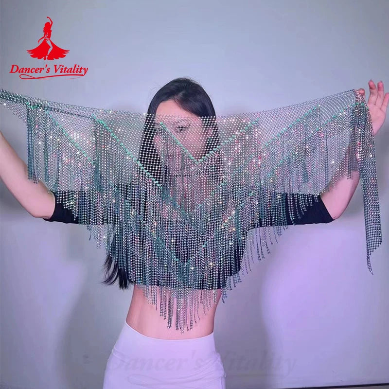 Belly Dance Performance Belt Women Elegant Triangle Scarf Tassel Buttocks Waist Chain Adult Children Belly Dancing Hip Scarves