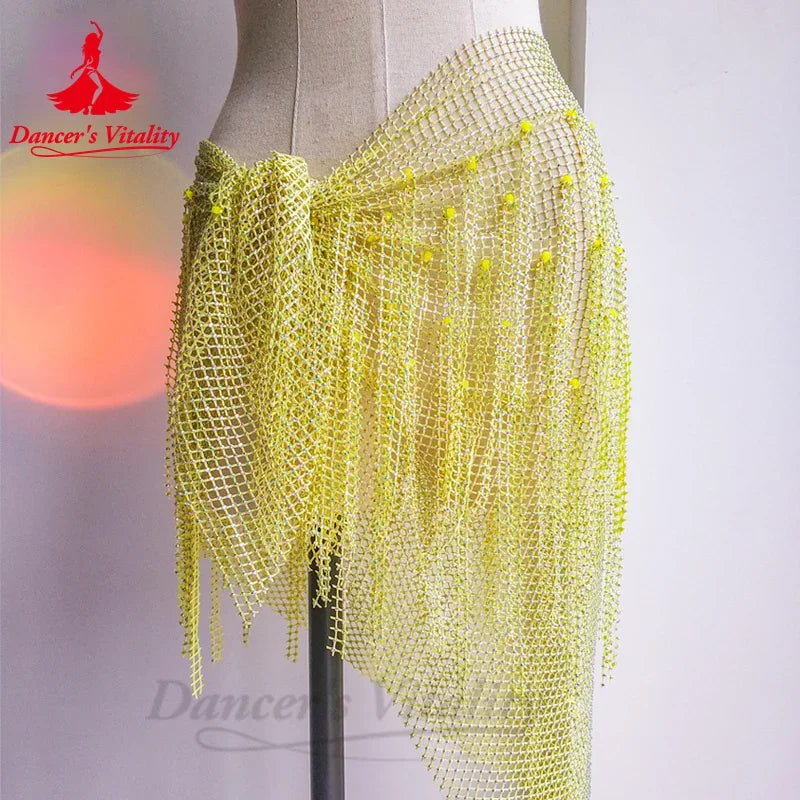 Belly Dance Performance Belt for Women Triangle Scarf Tassel Buttocks Waist Chain Adult Children Belly Dancing Hip Scarves