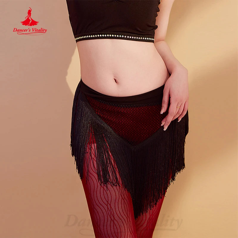 BellyDance Clothing Women's Customized Triangular Tassels Hip Scraf Adult Children Oriental Dance Professional Practice Clothes