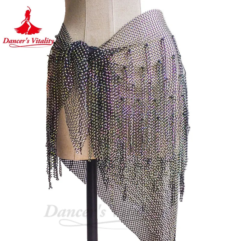 Belly Dance Performance Belt for Women Triangle Scarf Tassel Buttocks Waist Chain Adult Children Belly Dancing Hip Scarves
