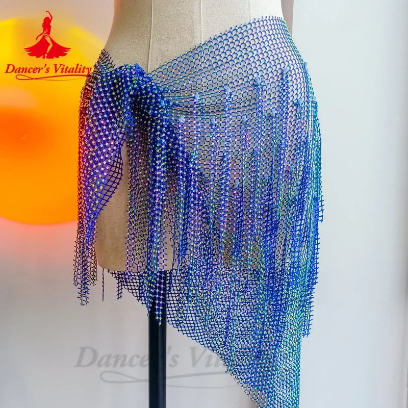 Belly Dance Performance Belt for Women Triangle Scarf Tassel Buttocks Waist Chain Adult Children Belly Dancing Hip Scarves