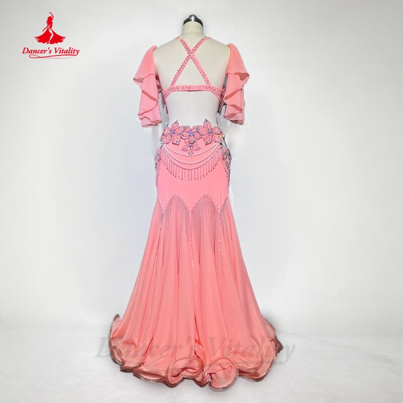 Belly Dancer Competiton Clothing Suit Customsized Adult Children Stones Bra+sleeves+split Skirt 2pcs Oriental Bellydance Outfit