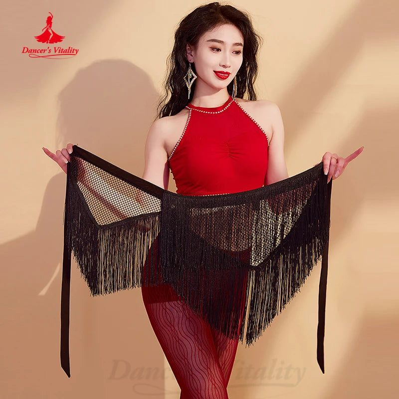 BellyDance Clothing Women's Customized Triangular Tassels Hip Scraf Adult Children Oriental Dance Professional Practice Clothes