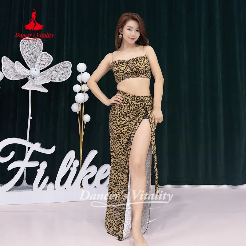 Belly Dance Costume Oriental Dance Sexy Leopard Print Practice Outfit Women's Dancer Dancing Class Clothing Dancer's Vitality