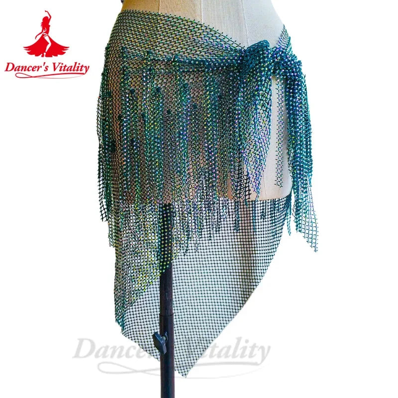 Belly Dance Performance Belt for Women Triangle Scarf Tassel Buttocks Waist Chain Adult Children Belly Dancing Hip Scarves