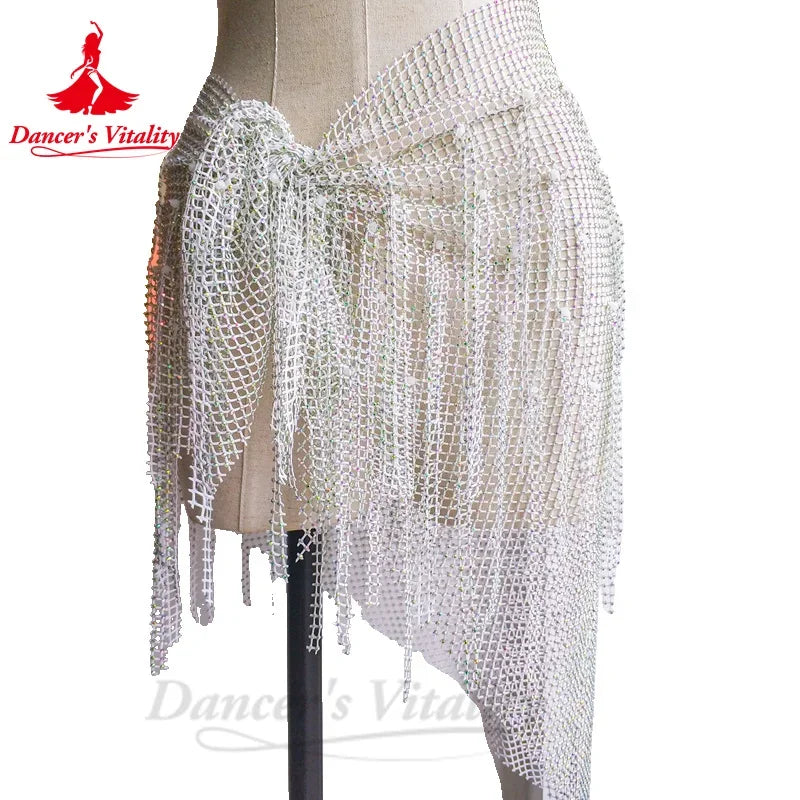 Belly Dance Performance Belt for Women Triangle Scarf Tassel Buttocks Waist Chain Adult Children Belly Dancing Hip Scarves