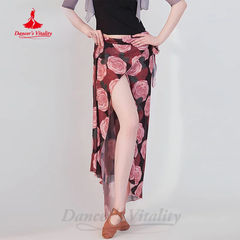 BellyDance Performance Clothing Summer New Belly Dance Skirt Elegant and Comfortable Printed Water Gauze Women Practice Clothes