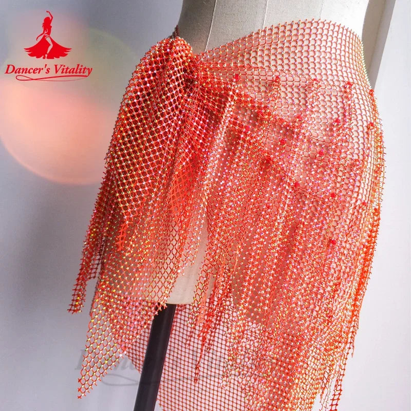 Belly Dance Performance Belt for Women Triangle Scarf Tassel Buttocks Waist Chain Adult Children Belly Dancing Hip Scarves