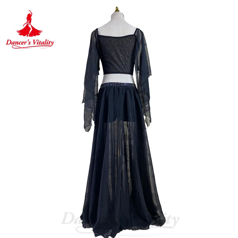 Bellydance Costumes Suit Customized Elegant Exquisite Rhinestone Chiffon Set Adult Children Oriental Dance Performance Clothing