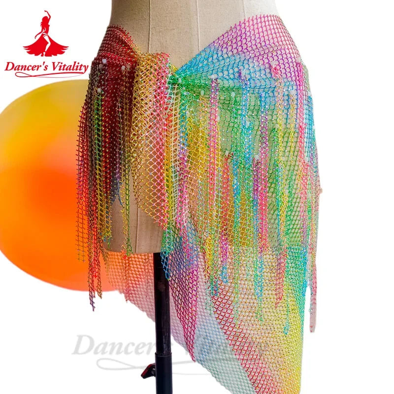 Belly Dance Performance Belt for Women Triangle Scarf Tassel Buttocks Waist Chain Adult Children Belly Dancing Hip Scarves