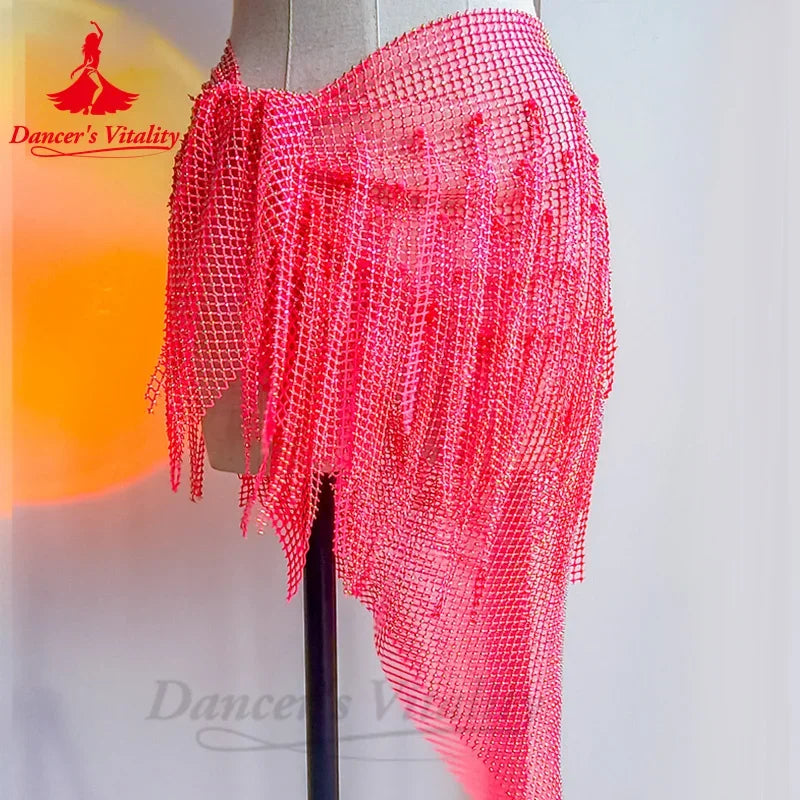 Belly Dance Performance Belt for Women Triangle Scarf Tassel Buttocks Waist Chain Adult Children Belly Dancing Hip Scarves