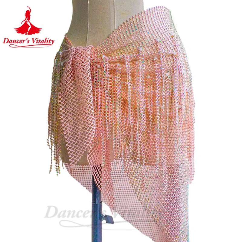 Belly Dance Performance Belt for Women Triangle Scarf Tassel Buttocks Waist Chain Adult Children Belly Dancing Hip Scarves