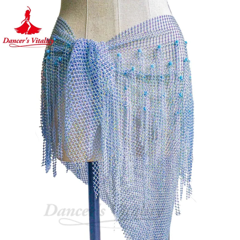 Belly Dance Performance Belt for Women Triangle Scarf Tassel Buttocks Waist Chain Adult Children Belly Dancing Hip Scarves