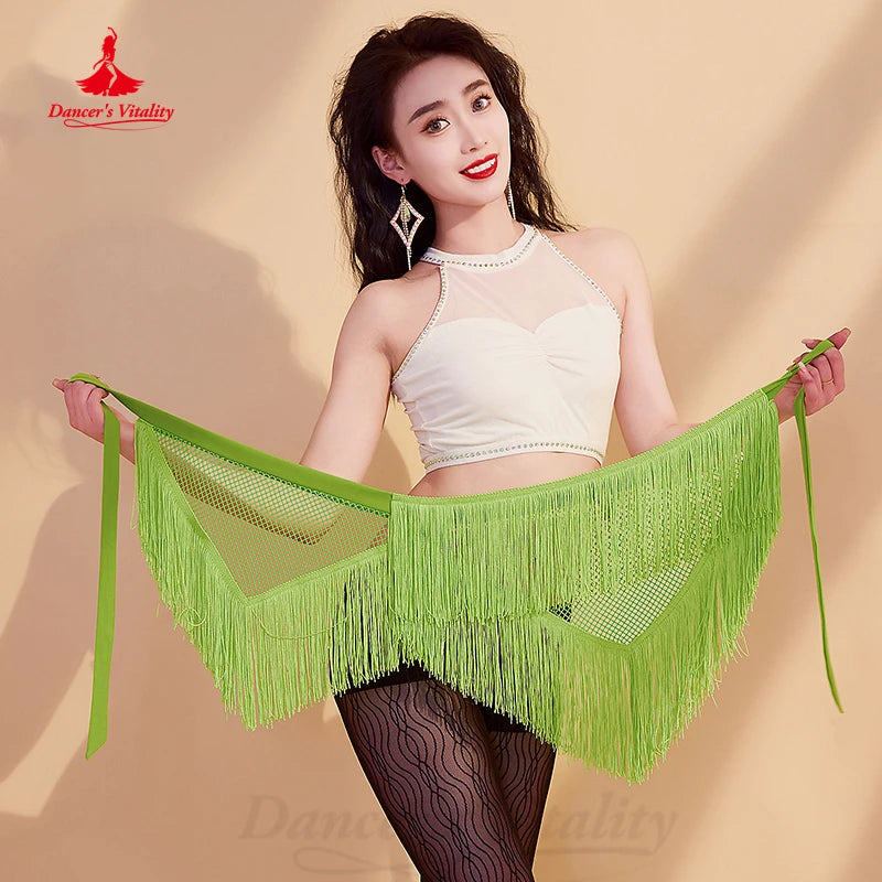 BellyDance Clothing Women's Customized Triangular Tassels Hip Scraf Adult Children Oriental Dance Professional Practice Clothes