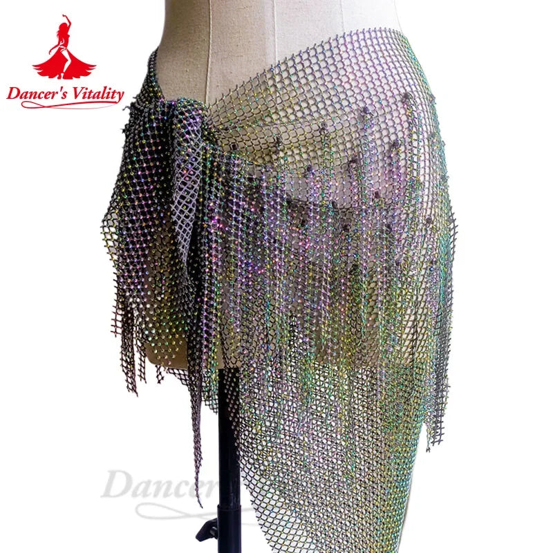 Belly Dance Performance Belt for Women Triangle Scarf Tassel Buttocks Waist Chain Adult Children Belly Dancing Hip Scarves