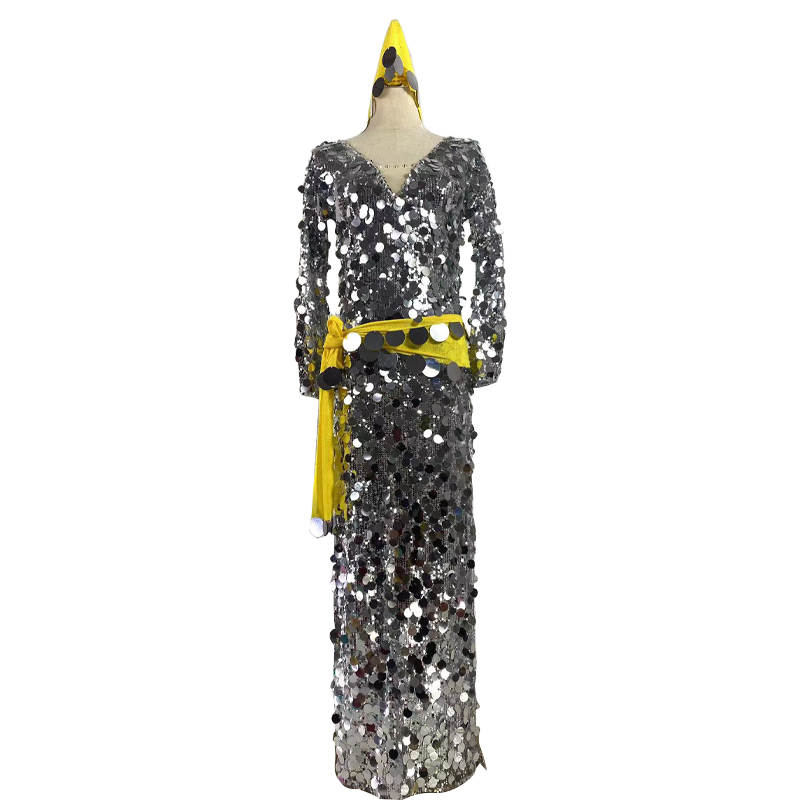 Belly Dance Costume Suit High-End Custom Women Sequin Performance Robe Shaabi Baladi Saidy Competition Dresses Bellydance Outfit