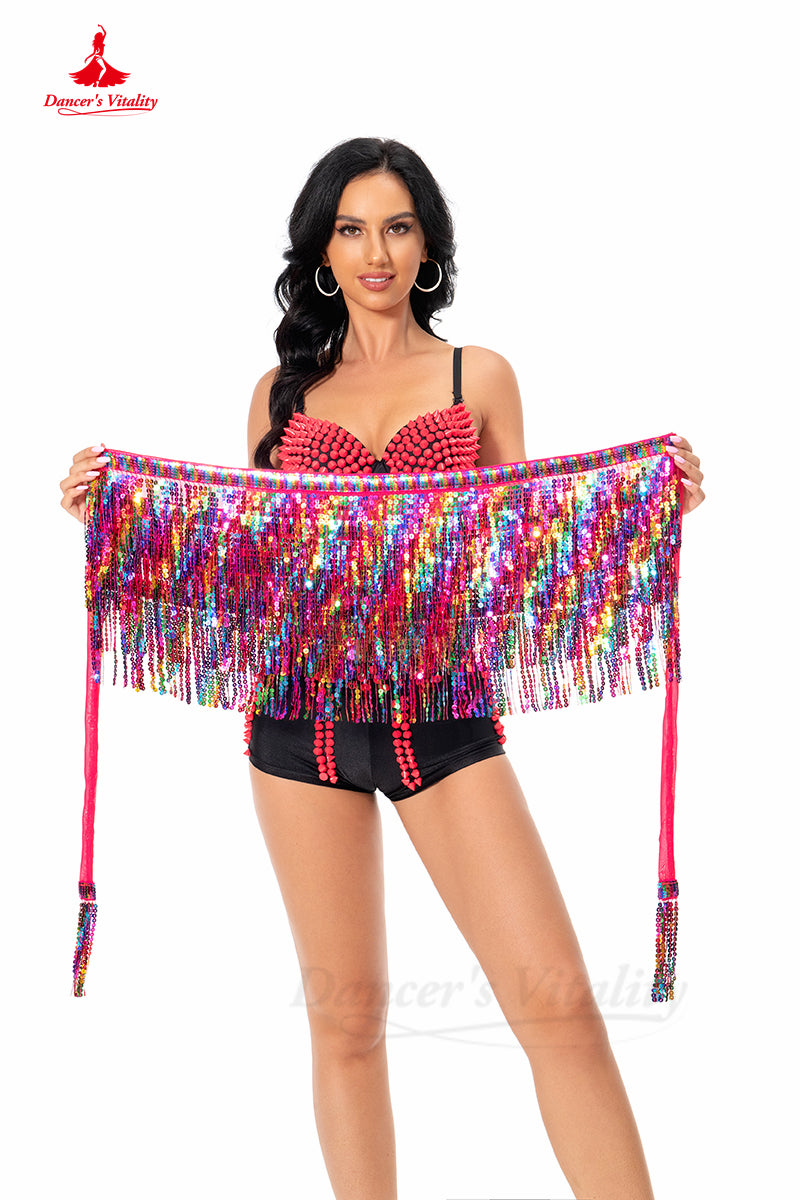 肚皮舞练习服腰带 女士肚皮舞配饰 臀巾 DJ夜店舞蹈腰链