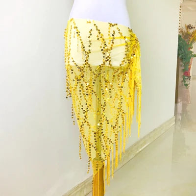 New Style Belly Dance Costumes Sequins Tassel Belly Dance Belts Hip Handkerchief Belts For Women