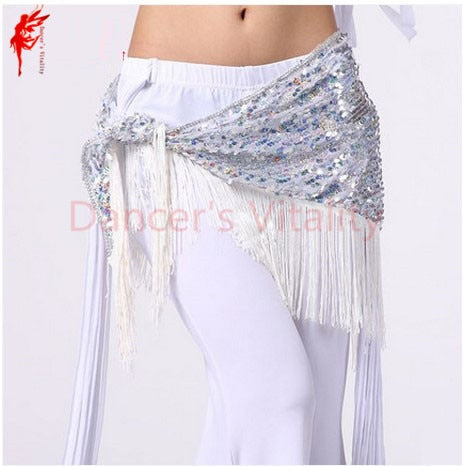 New style Belly dance costumes mesh sequins tassel belly dance hip scarf for women belly dancing belts