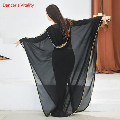 Belly Dance Coat Long Sleeve Robe Practice Clothes High-end Dancewear Female Temperament Cloak Performance Clothing