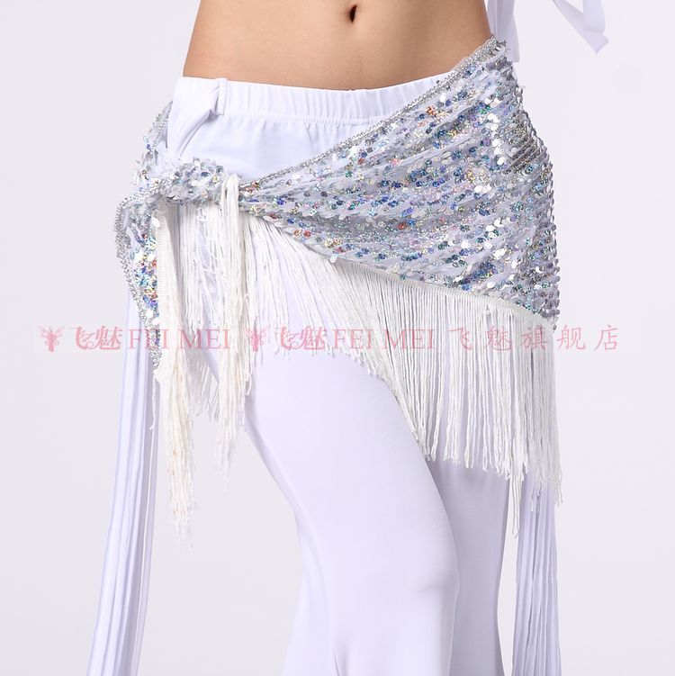 New style Belly dance costumes mesh sequins tassel belly dance hip scarf for women belly dancing belts