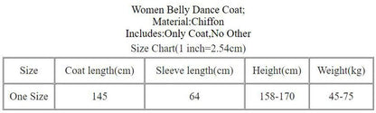 Belly Dance Coat Long Sleeve Robe Practice Clothes High-end Dancewear Female Temperament Cloak Performance Clothing