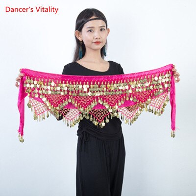 Belly Dance Belt Tassel Gold coin Hip Scarf Oriental Dancing Waist Chain Woman Elegant Sequins Performance Accessories