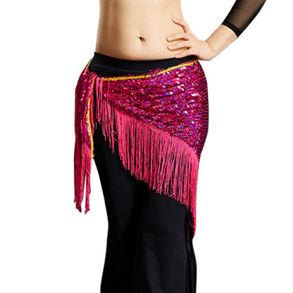 New style Belly dance costumes mesh sequins tassel belly dance hip scarf for women belly dancing belts