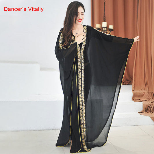 Belly Dance Coat Long Sleeve Robe Practice Clothes High-end Dancewear Female Temperament Cloak Performance Clothing