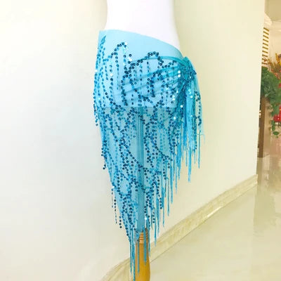 New Style Belly Dance Costumes Sequins Tassel Belly Dance Belts Hip Handkerchief Belts For Women