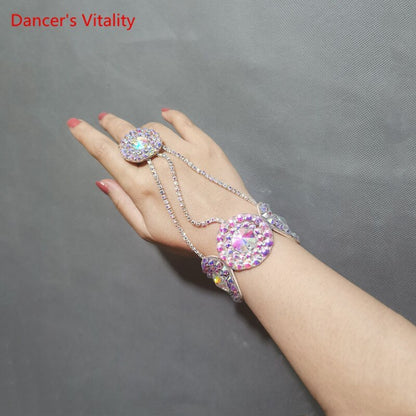 New Belly Dance Bracelet Drill Bracelet Stone Jewelry Hand Cuff Cuff Bellydancing Oriental Dance Accessories Bracelet