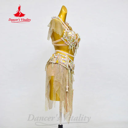 BellyDance Performance Costume Advanced Luxury Rhinestone Set Adult Children Oriental Dance Professional Competition Clothing