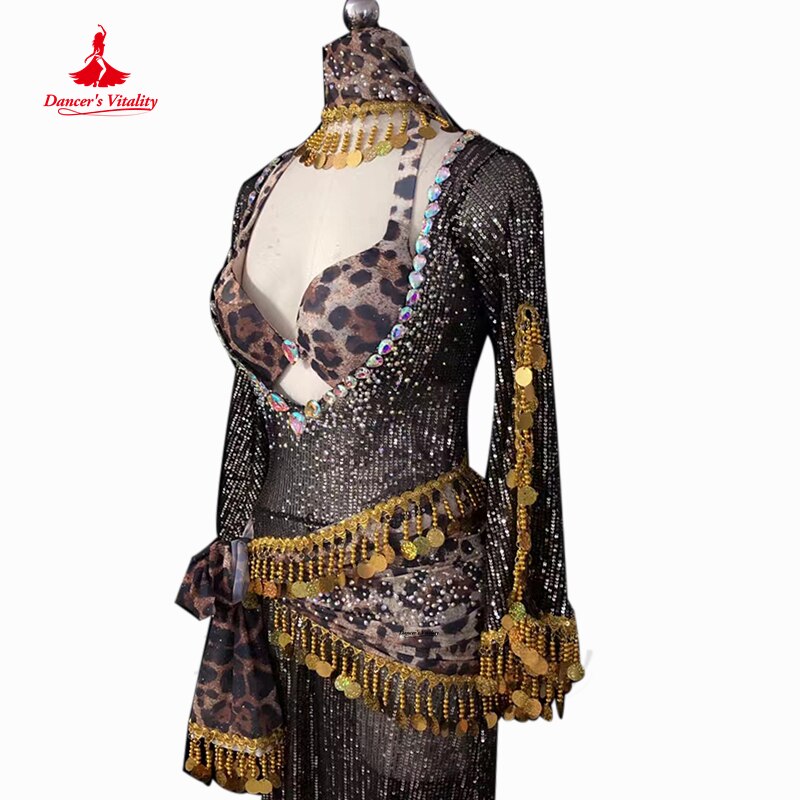 Belly Dance Performance Dress Customzied Adult Children Shaaby Baladi Folk Custom Robe for Women Belly Dancing Wear Dresses