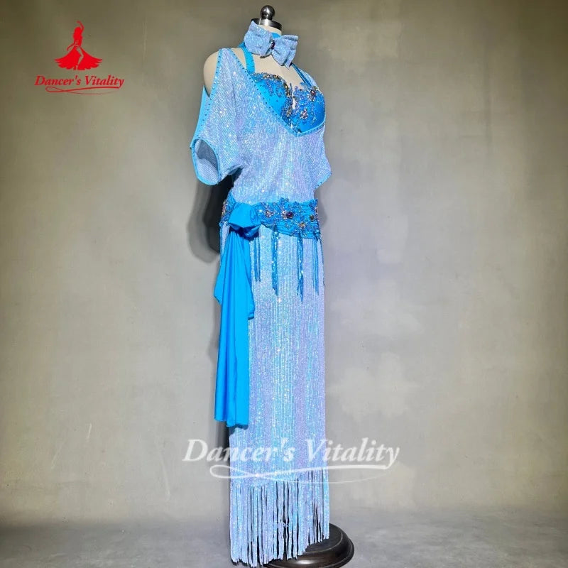 Belly Dance Performance Costumes for Adults and Children Customized Shaabi Baladi Saidi Competition Clothing Dance's Vitality