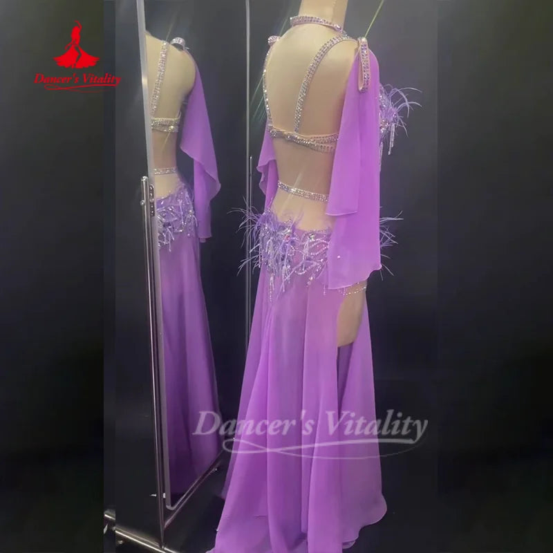 BellyDance Suit Women Customized High-end Luxury Performance Costume Oriental Dance Competition Clothing Dance's Vitality