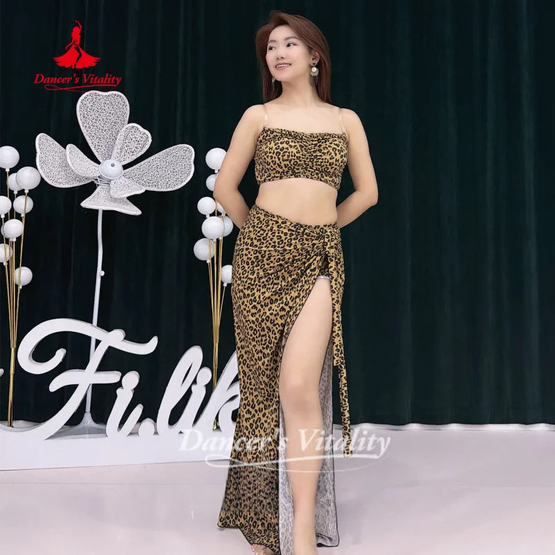 Belly Dance Costume Oriental Dance Sexy Leopard Print Practice Outfit Women's Dancer Dancing Class Clothing Dancer's Vitality