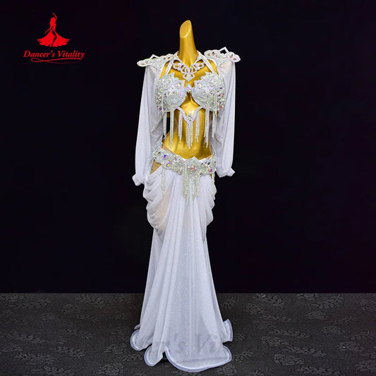 Belly Dancing Set Women's Customized Luxury Rhinestone Professional Performance Costumes Oriental Dance Competition Clothing