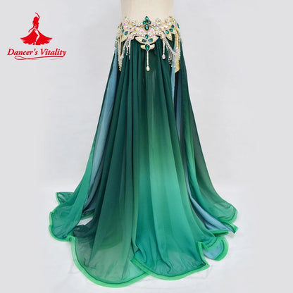 Belly Dance Performance Costume Set for Women Customsized Seinor Bra+chiffon Long Skirt 2pcs Adult Child Belly Dancing Outfit