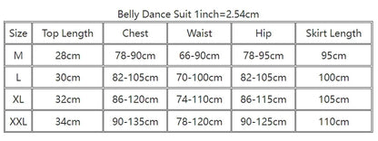 Belly Dance Professional Costumes Set Female Shining Performance Clothing Short Sleeves Top+long Skirt 2pcs Oriental Dance Wear