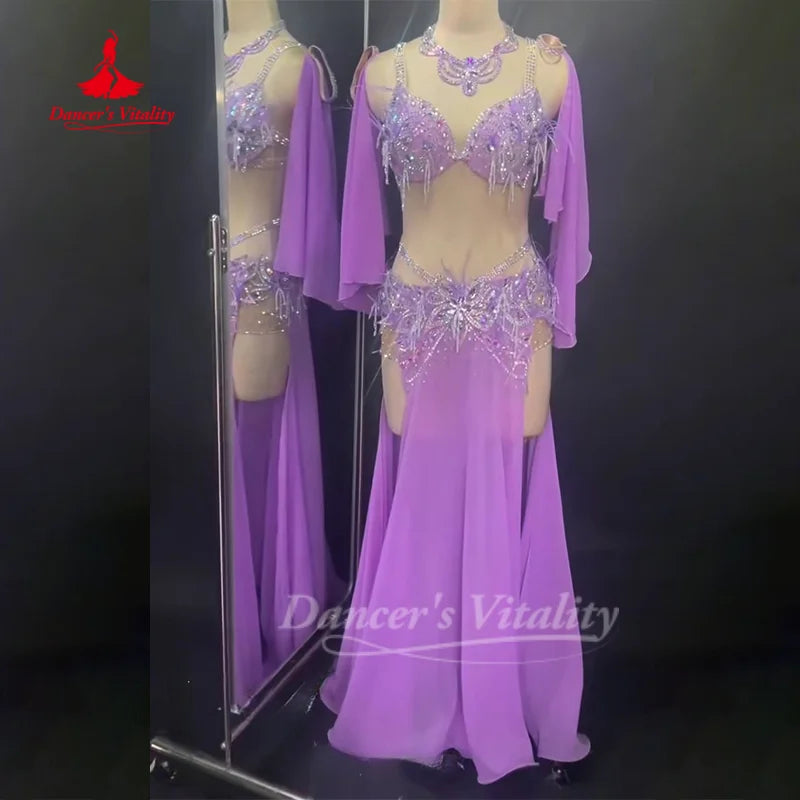 BellyDance Suit Women Customized High-end Luxury Performance Costume Oriental Dance Competition Clothing Dance's Vitality