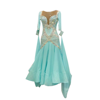 Modern Dance Performance Dress Waltz Performance Dresses Full Diamond Skirt  Adult Female Artistic Examination Ballroom Clothes