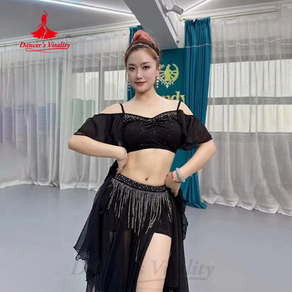 Belly Dancing Practice Clothing Customized Comfortable and Elegant Light Luxury Chiffon Suit Oriental Dance Performance Costumes