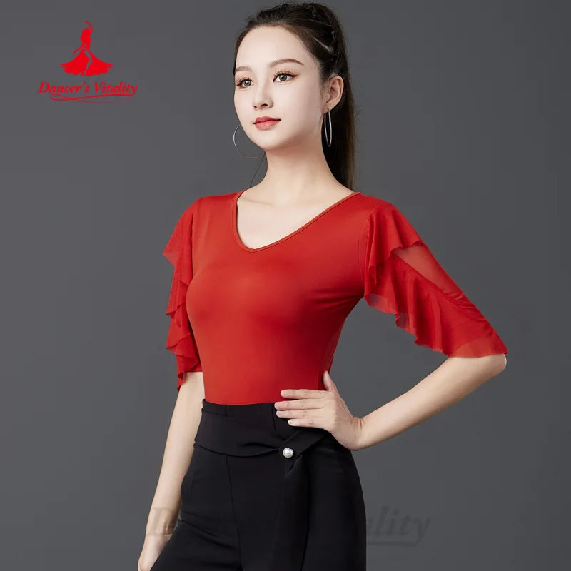 Modern Dancing Latin Dance Clothing Women's Tango Chacha Samba Professional Practice Clothes Social Dance Training Clothing