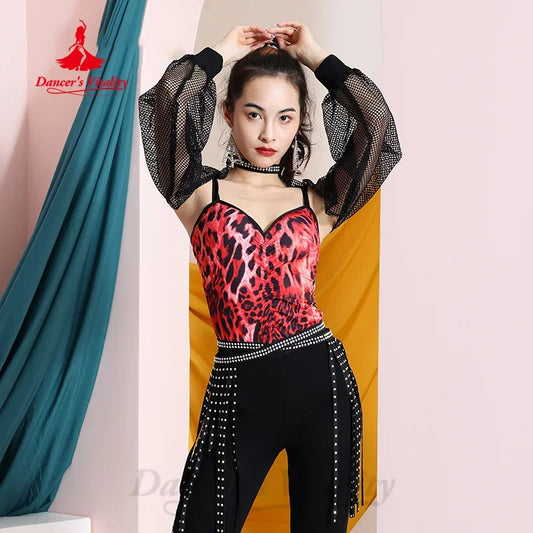 BellyDance Top Sexy Slimming Vest Women's Oriental Dance Modern Dancing Training Tops Adult and Children's Practice Clothing