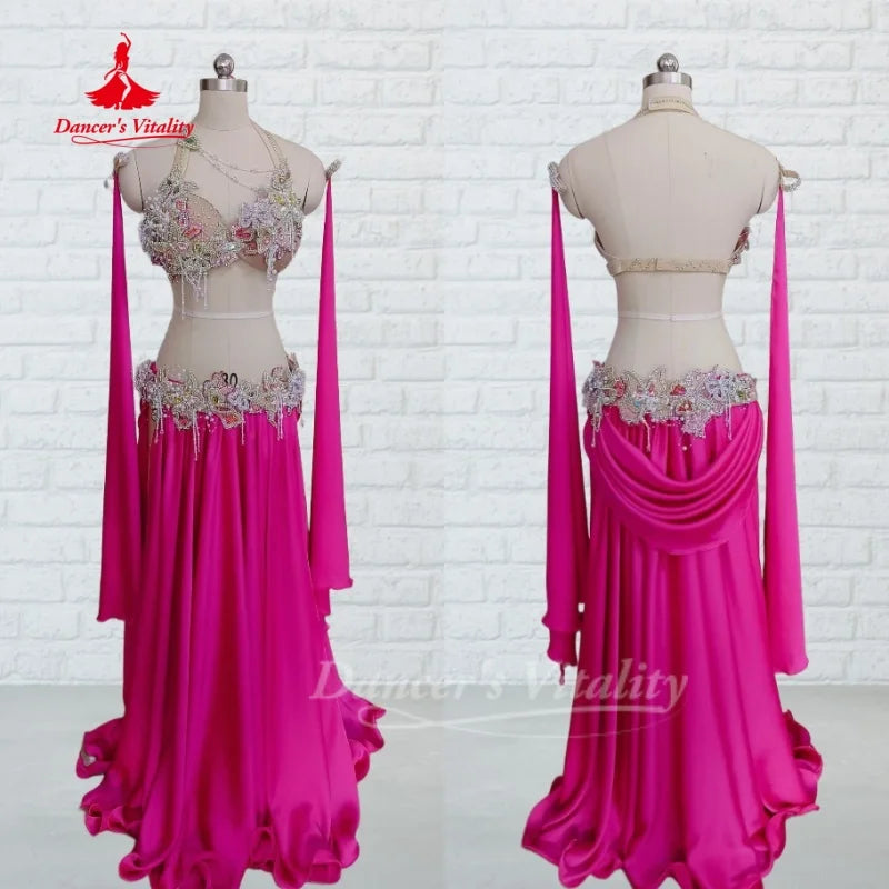 BellyDance Set for Women Customized High-end Luxury Performance Costume Oriental Dance Competition Clothing Dance's Vitality