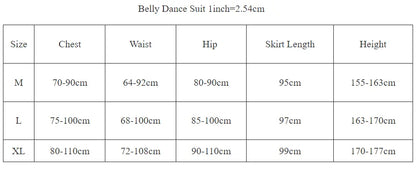 Belly Dance Practice Clothes for Women Belly Dance Suit Mesh Short Sleeves Top+printing Long Skirt Female Oriental Dance Outfit