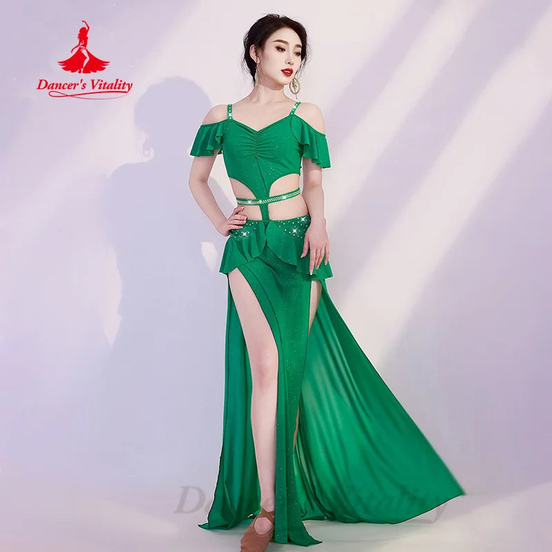 BellyDance Practice Clothes Women Customization Comfortable Light and Thin Water Yarn Dress Oriental Dance Performance Costumes